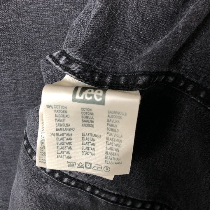 Lee Riders Black Denim Jacket, Jean Jacket, Men's M Size cotton black type Vintage Second Hand