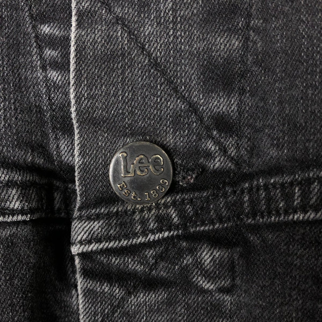 Lee Riders Black Denim Jacket, Jean Jacket, Men's M Size cotton black type Vintage Second Hand