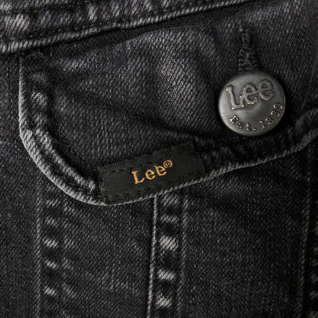 Lee Riders Black Denim Jacket, Jean Jacket, Men's M Size cotton black type Vintage Second Hand