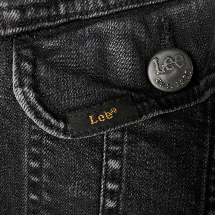 Lee Riders Black Denim Jacket, Jean Jacket, Men's M Size cotton black type Vintage Second Hand