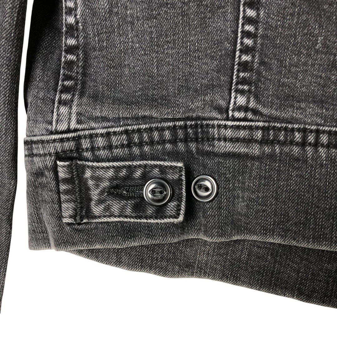 Lee Riders Black Denim Jacket, Jean Jacket, Men's M Size cotton black type Vintage Second Hand