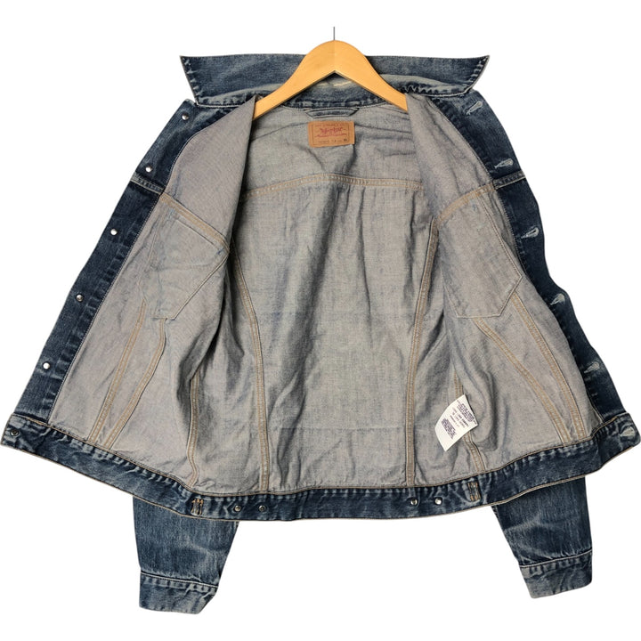 Levi's 70500-0401 Euro Model Denim Jacket, G-Jean, Men's XL Size cotton blue type Vintage Second Hand