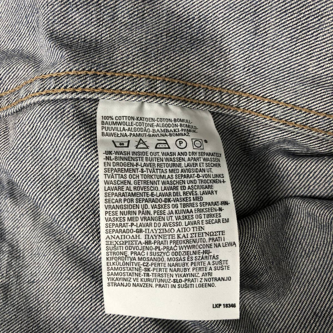 Levi's 70500-0401 Euro Model Denim Jacket, G-Jean, Men's XL Size cotton blue type Vintage Second Hand