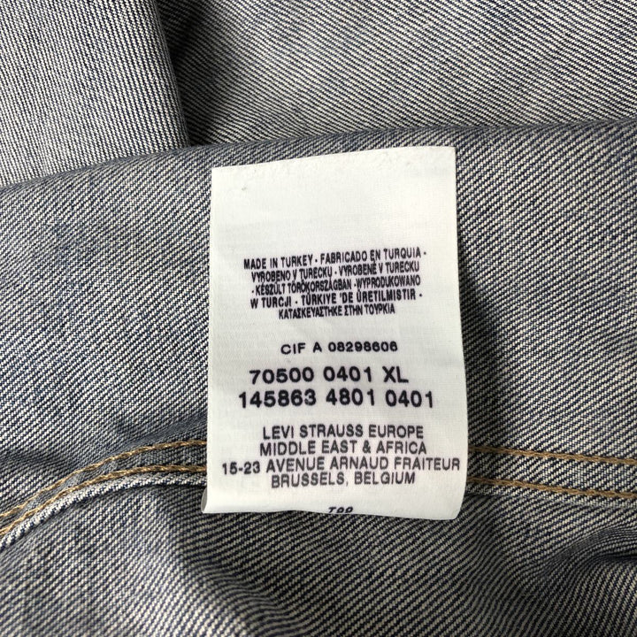 Levi's 70500-0401 Euro Model Denim Jacket, G-Jean, Men's XL Size cotton blue type Vintage Second Hand
