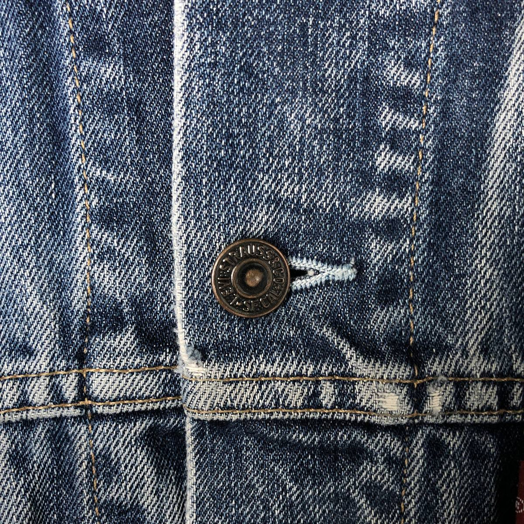 Levi's 70500-0401 Euro Model Denim Jacket, G-Jean, Men's XL Size cotton blue type Vintage Second Hand