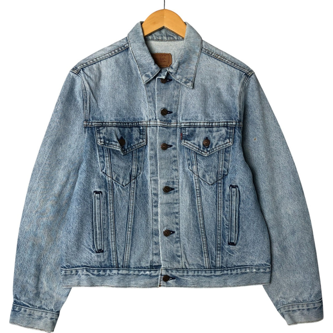90'S Levi's 70506-0214 denim jacket, denim jacket, made in USA, men's size M, vintage cotton blue type Vintage Second Hand
