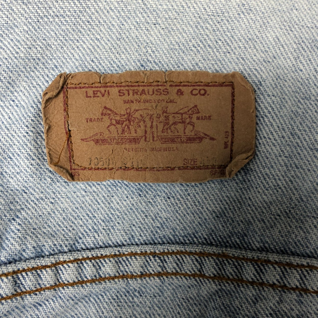 90'S Levi's 70506-0214 denim jacket, denim jacket, made in USA, men's size M, vintage cotton blue type Vintage Second Hand
