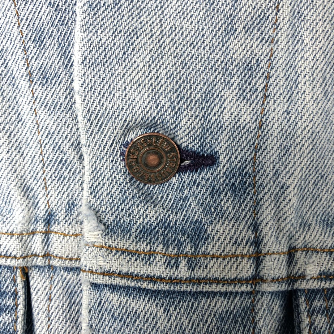 90'S Levi's 70506-0214 denim jacket, denim jacket, made in USA, men's size M, vintage cotton blue type Vintage Second Hand