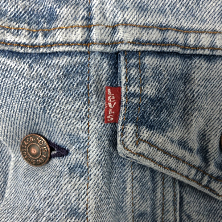 90'S Levi's 70506-0214 denim jacket, denim jacket, made in USA, men's size M, vintage cotton blue type Vintage Second Hand