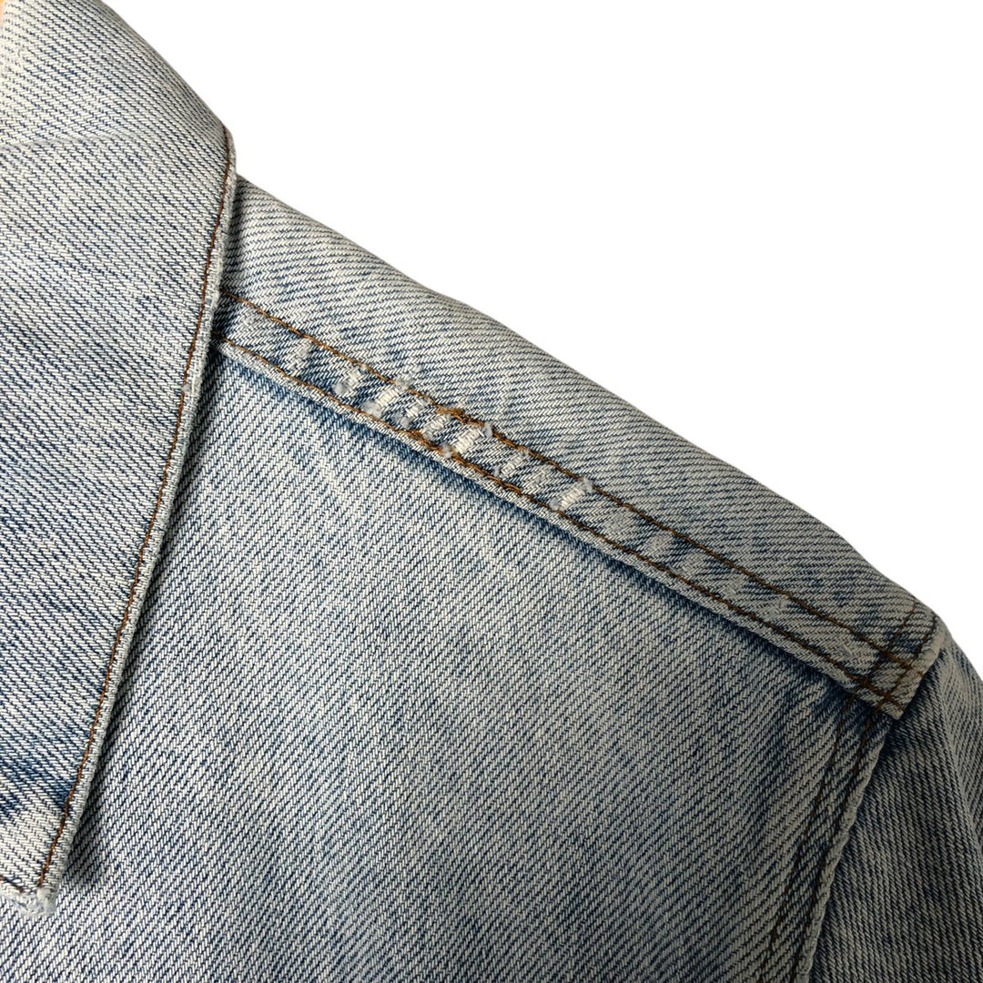 90'S Levi's 70506-0214 denim jacket, denim jacket, made in USA, men's size M, vintage cotton blue type Vintage Second Hand
