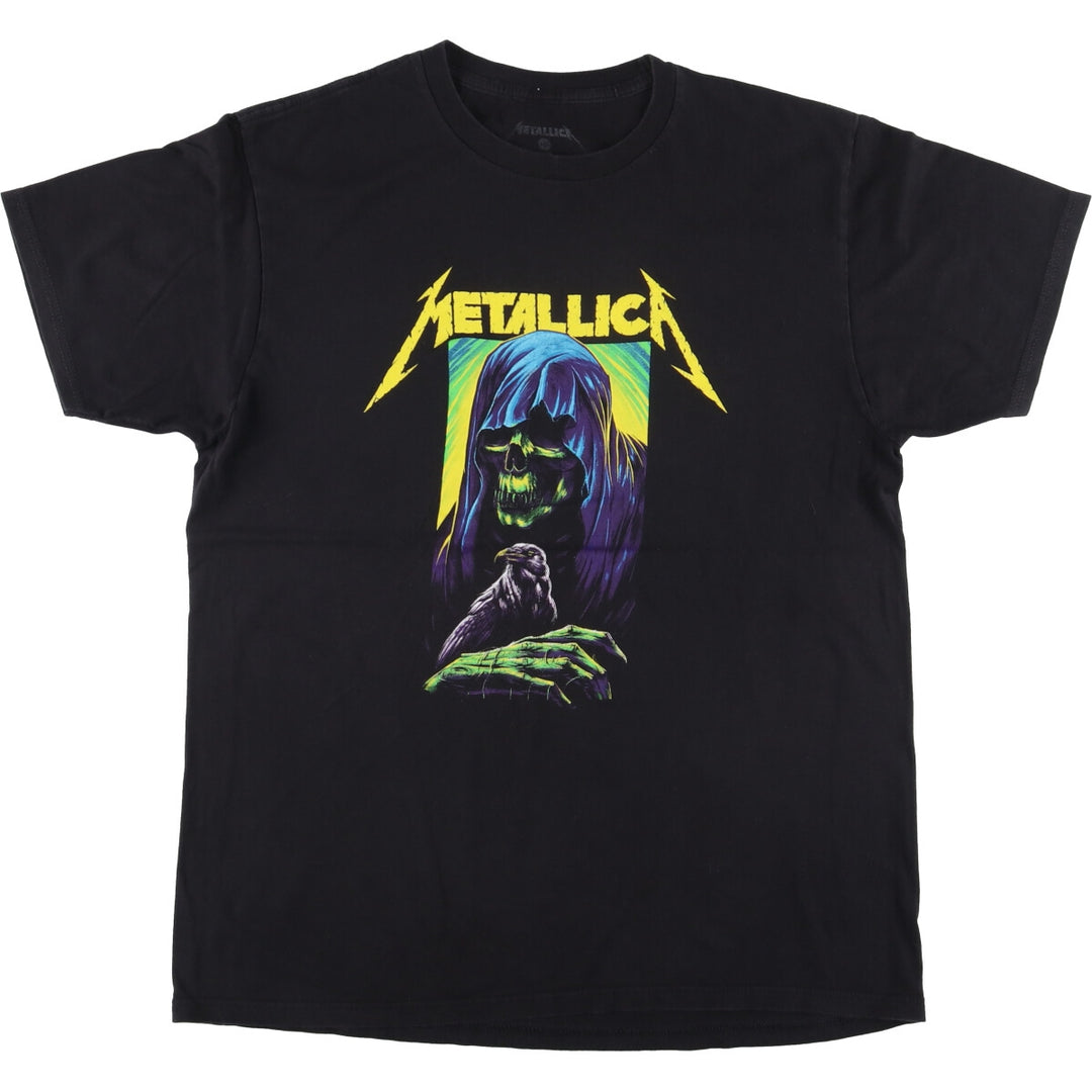 METALLICA Metallica Band T-shirt Band T Men's L size cotton black type Vintage Second Hand