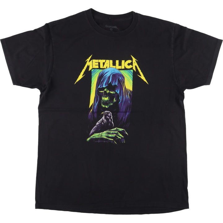 METALLICA Metallica Band T-shirt Band T Men's L size cotton black type Vintage Second Hand