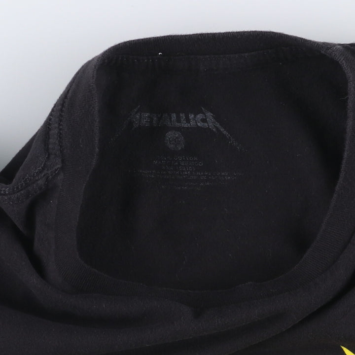 METALLICA Metallica Band T-shirt Band T Men's L size cotton black type Vintage Second Hand