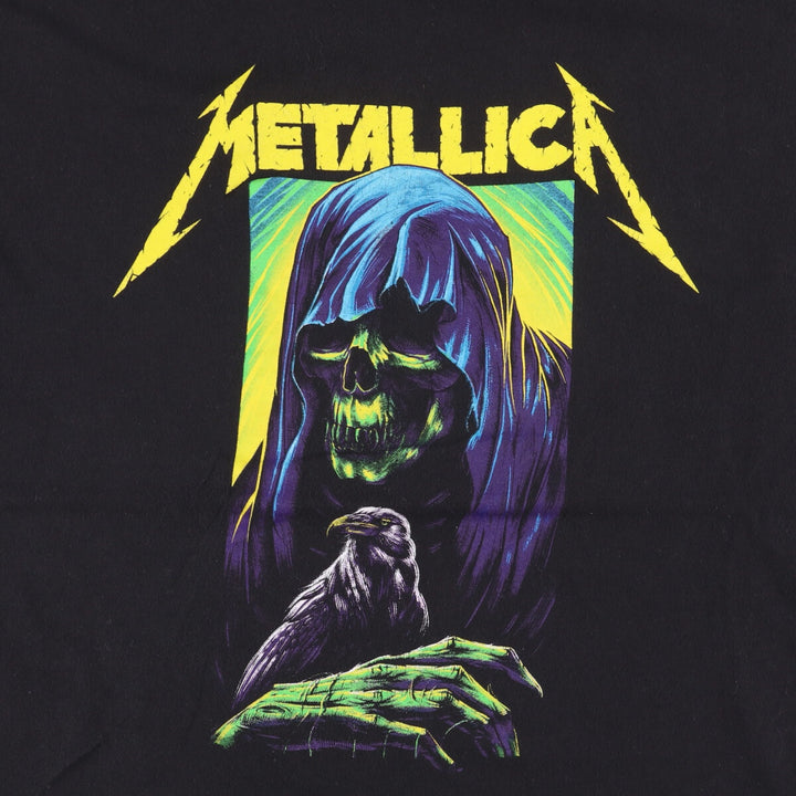 METALLICA Metallica Band T-shirt Band T Men's L size cotton black type Vintage Second Hand