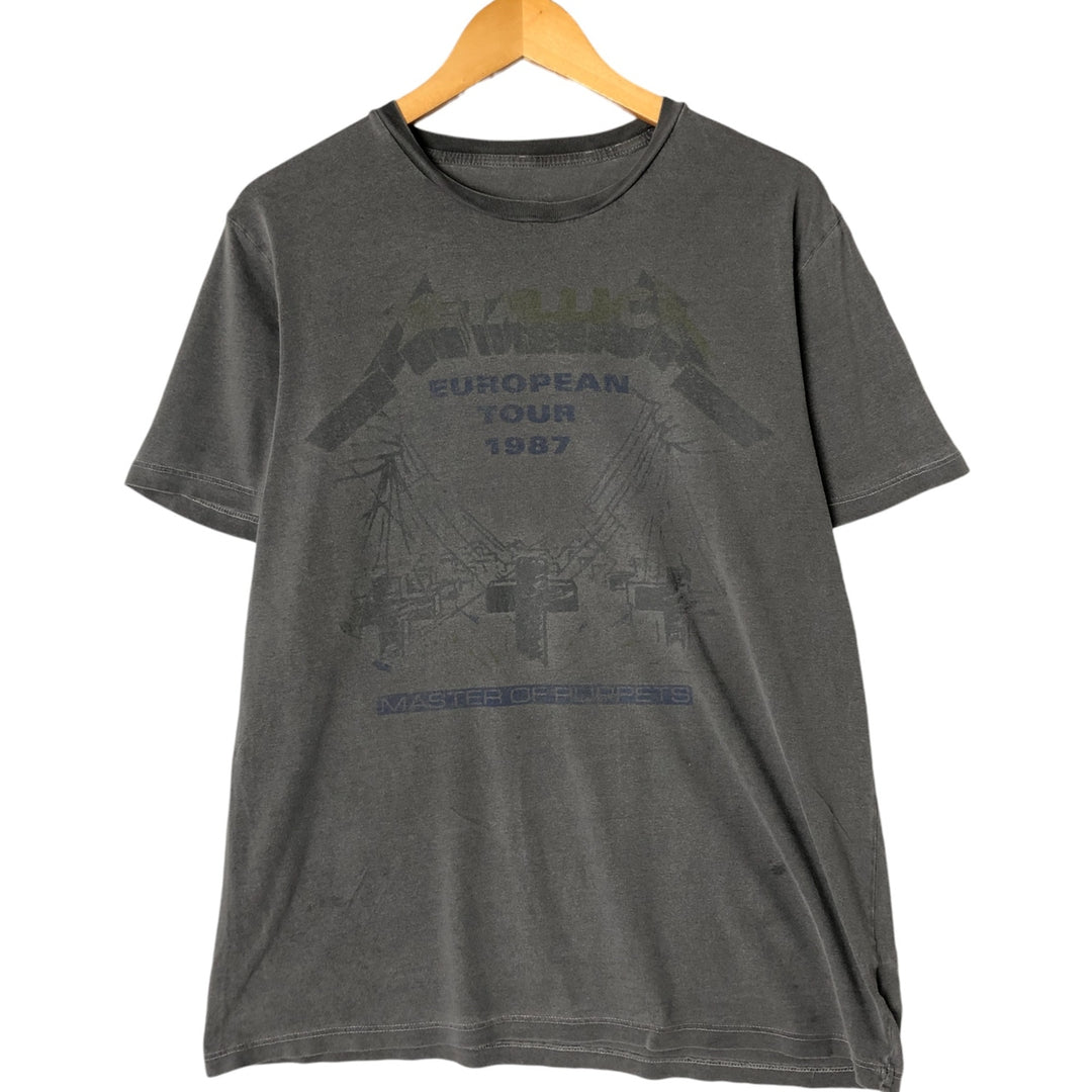 METALLICA Metallica Band T-shirt Band T Men's M size unclear gray type Vintage Second Hand