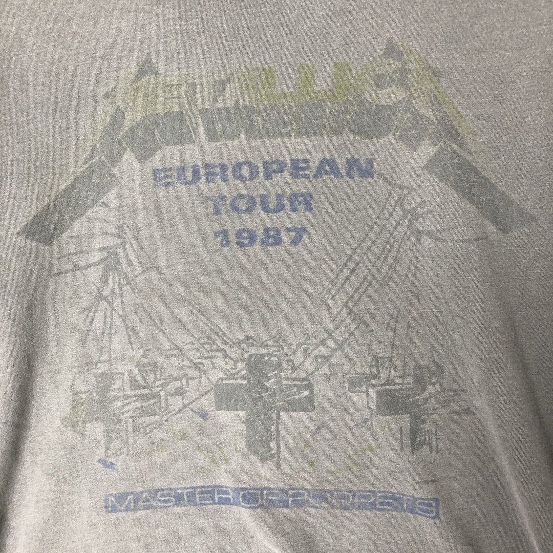 METALLICA Metallica Band T-shirt Band T Men's M size unclear gray type Vintage Second Hand