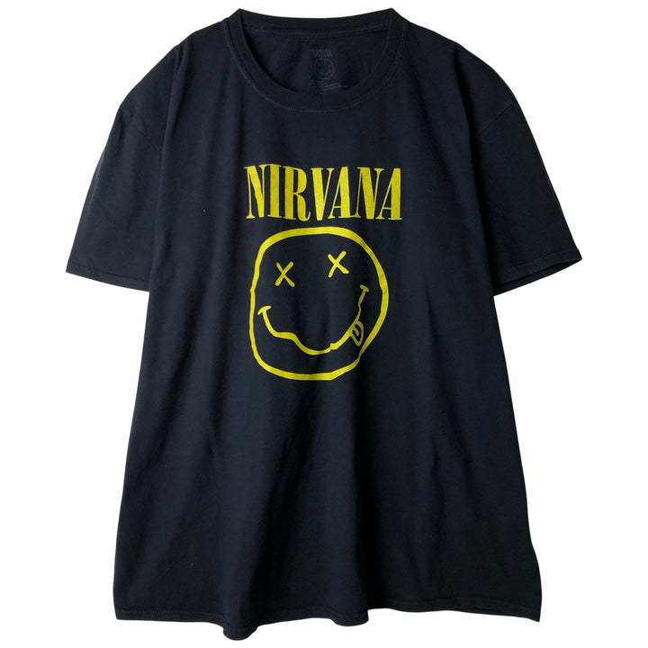 NIRVANA Nirvana Band T-shirt, Band T, Men's XL size cotton black type Vintage Second Hand