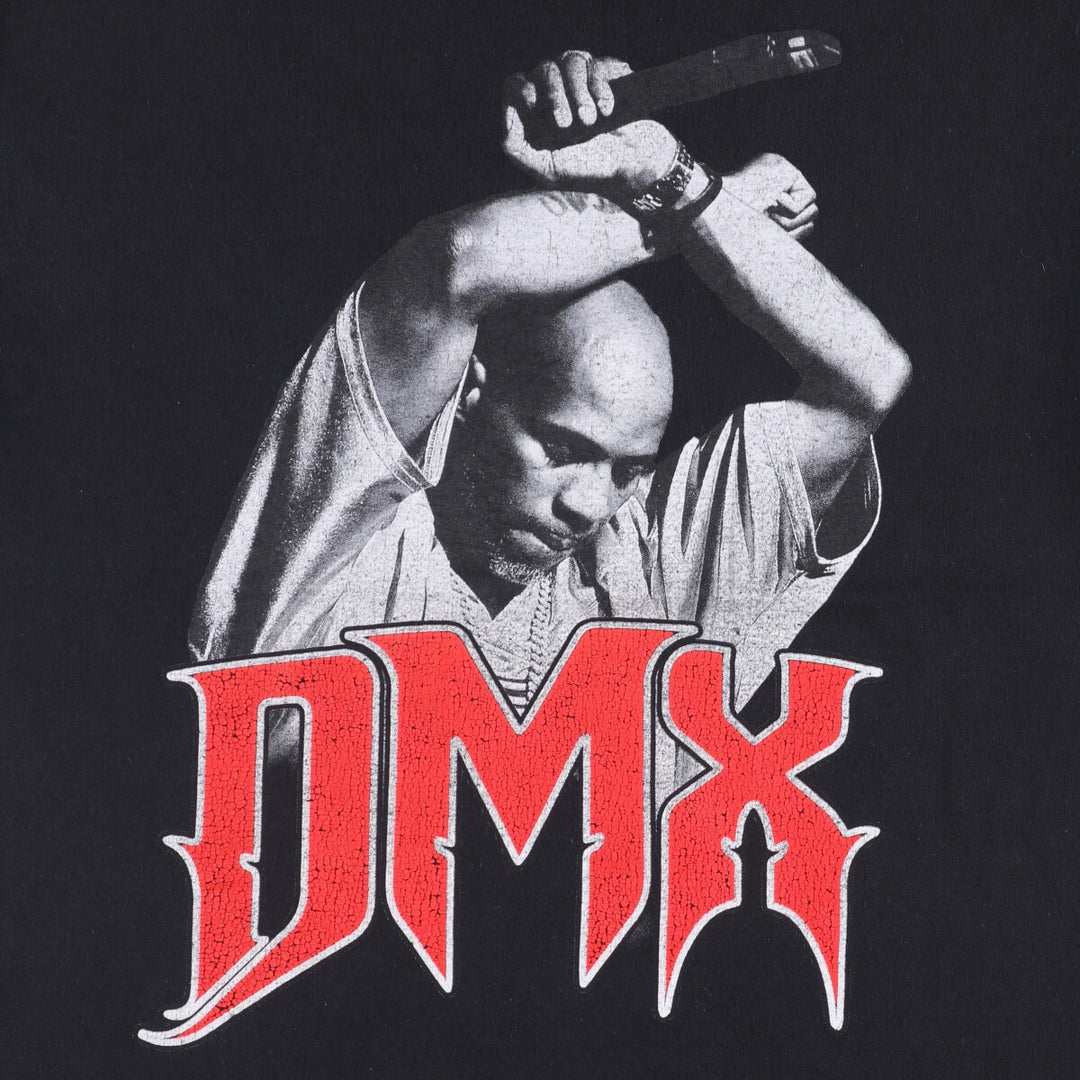 DMX Rap T-shirt, Men's L size cotton black type Vintage Second Hand
