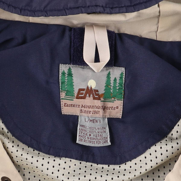90'S EMS Eastern Mountain Sports Anorak Parka Men's Size L Vintage Nylon navy blue type Vintage Second Hand