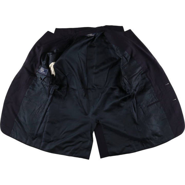 90'S Polo by Ralph Lauren Navy blazer, tailored jacket, made in USA, men's size M, vintage unknown navy blue type Vintage Second Hand