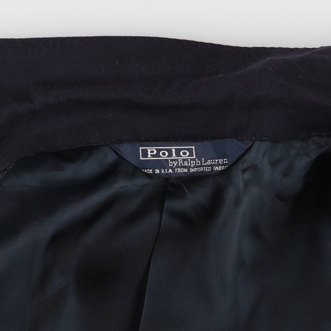 90'S Polo by Ralph Lauren Navy blazer, tailored jacket, made in USA, men's size M, vintage unknown navy blue type Vintage Second Hand