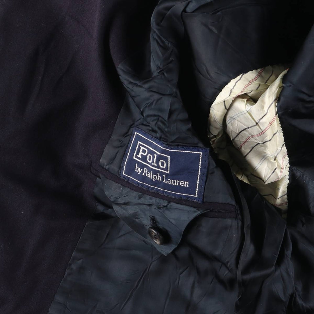 90'S Polo by Ralph Lauren Navy blazer, tailored jacket, made in USA, men's size M, vintage unknown navy blue type Vintage Second Hand