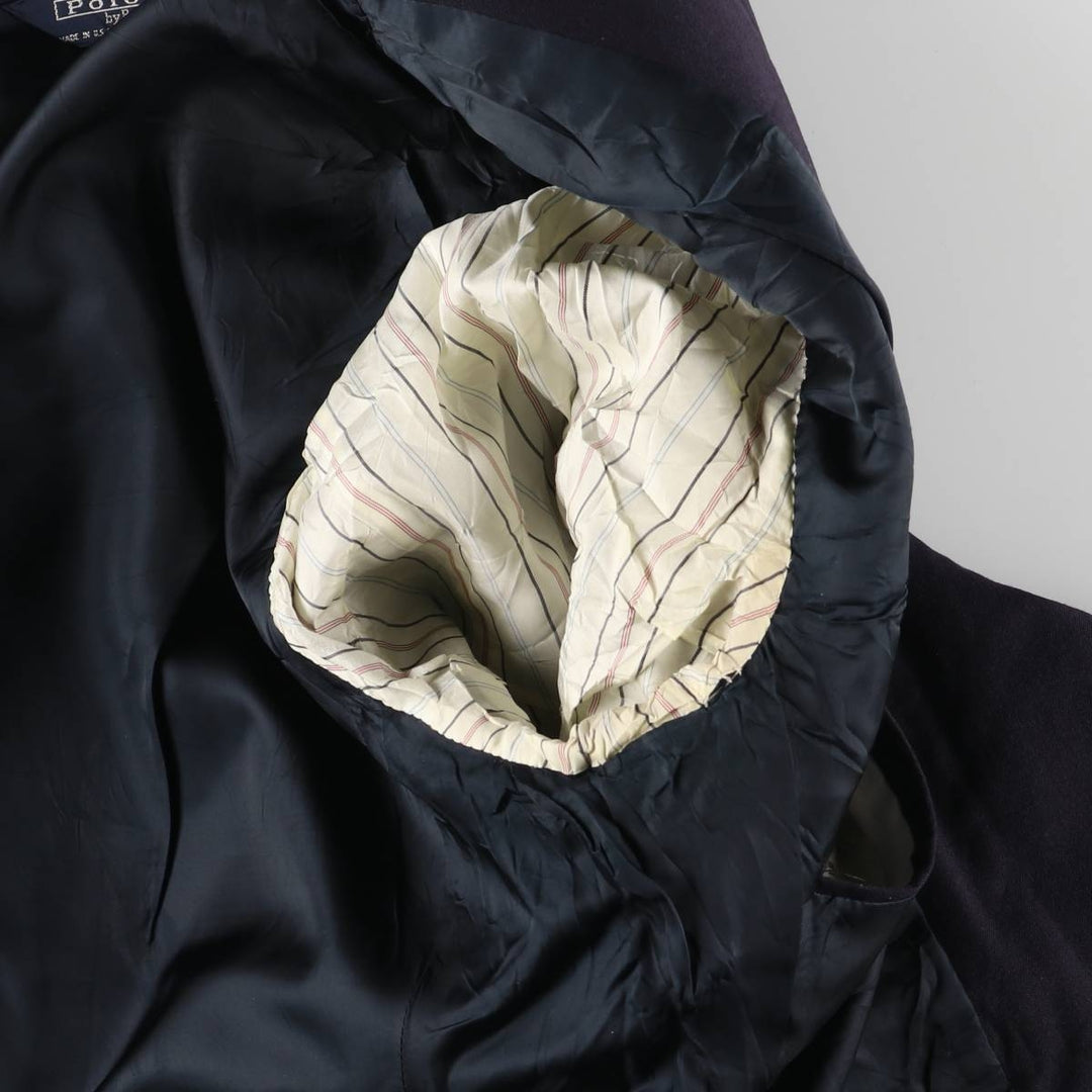 90'S Polo by Ralph Lauren Navy blazer, tailored jacket, made in USA, men's size M, vintage unknown navy blue type Vintage Second Hand