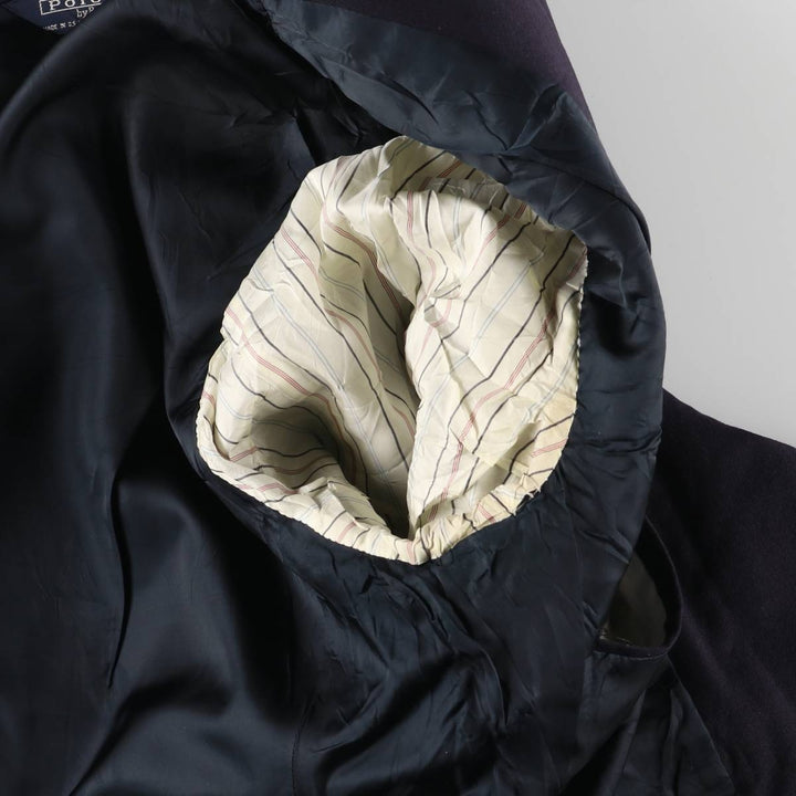 90'S Polo by Ralph Lauren Navy blazer, tailored jacket, made in USA, men's size M, vintage unknown navy blue type Vintage Second Hand