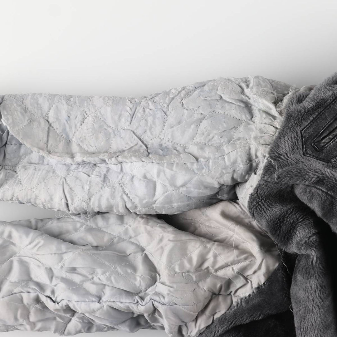 A-2 type padded leather flight jacket, men's size S genuine leather black type Vintage Second Hand