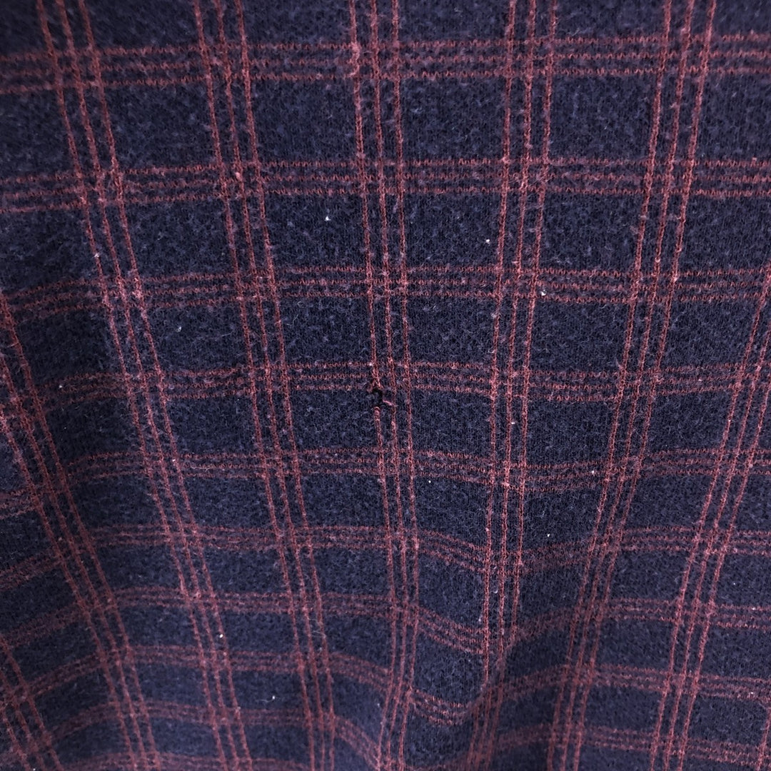 Yves Saint Laurent Check Pattern Short Sleeve Polo Shirt Men's Size S cotton red type Vintage Second Hand