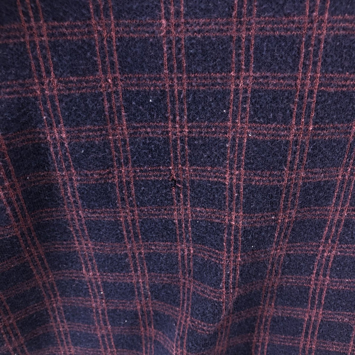 Yves Saint Laurent Check Pattern Short Sleeve Polo Shirt Men's Size S cotton red type Vintage Second Hand