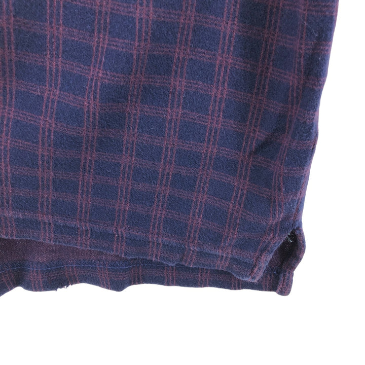 Yves Saint Laurent Check Pattern Short Sleeve Polo Shirt Men's Size S cotton red type Vintage Second Hand