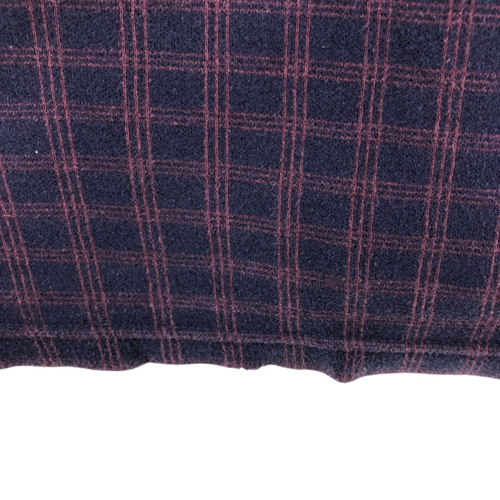 Yves Saint Laurent Check Pattern Short Sleeve Polo Shirt Men's Size S cotton red type Vintage Second Hand