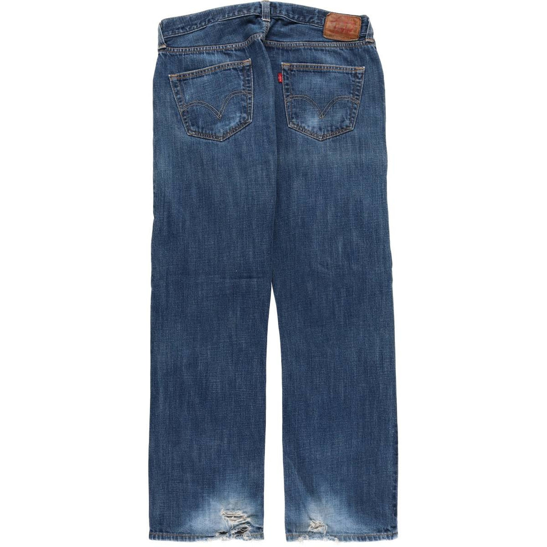 Levi's 501 ORIGINAL STRAIGHT LEG BUTTON FLY straight denim pants for men, equivalent to w35 cotton blue type Vintage Second Hand