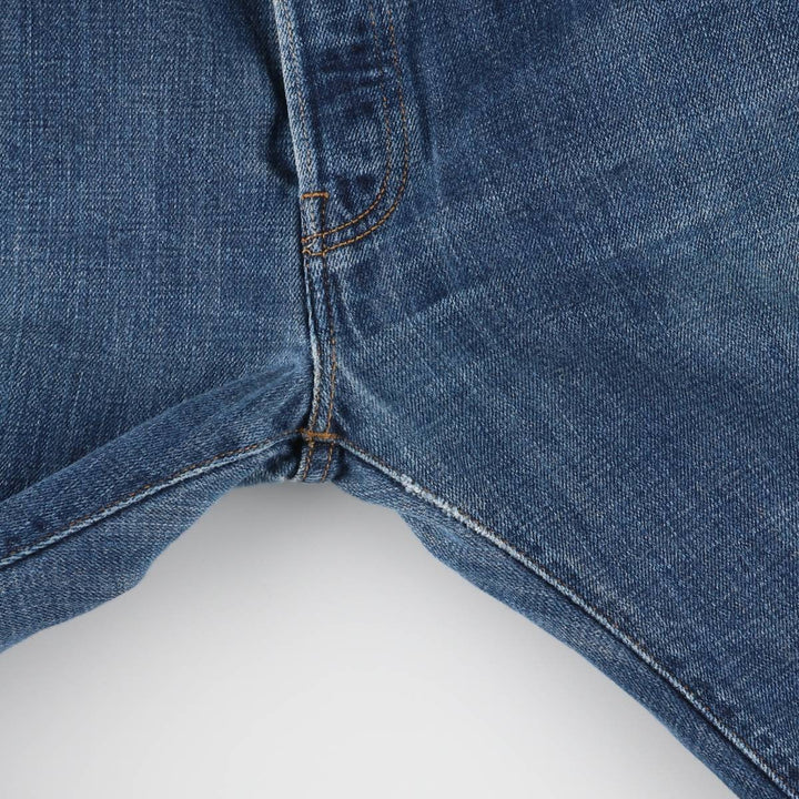 Levi's 501 ORIGINAL STRAIGHT LEG BUTTON FLY straight denim pants for men, equivalent to w35 cotton blue type Vintage Second Hand