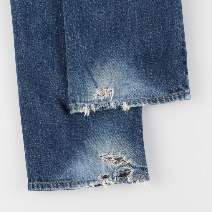 Levi's 501 ORIGINAL STRAIGHT LEG BUTTON FLY straight denim pants for men, equivalent to w35 cotton blue type Vintage Second Hand