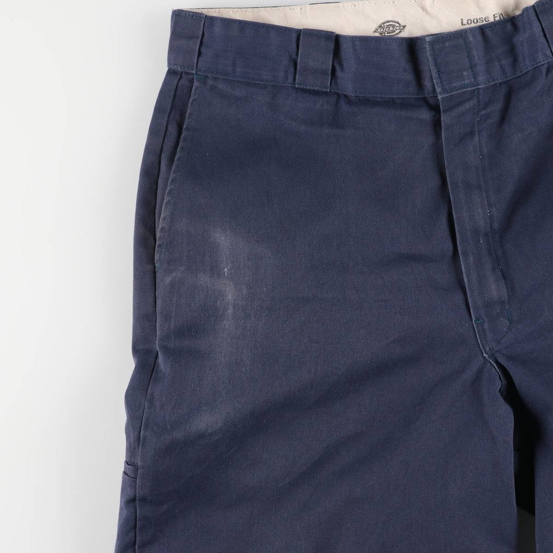 Dickies Loose Fit Work Shorts, Half Pants, Men's, W36 equivalent polyester navy blue type Vintage Second Hand