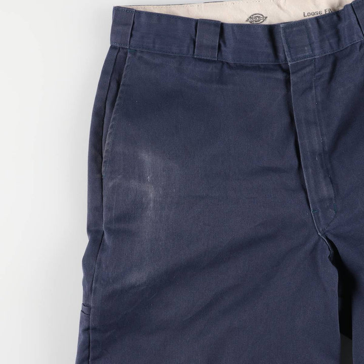 Dickies Loose Fit Work Shorts, Half Pants, Men's, W36 equivalent polyester navy blue type Vintage Second Hand
