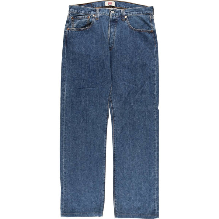 Levi's 501 straight denim pants for men, size W34 cotton blue type Vintage Second Hand