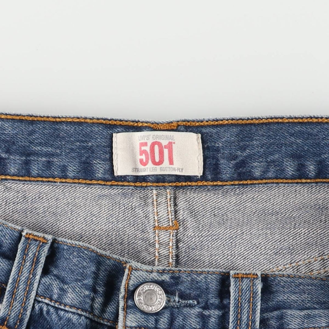 Levi's 501 straight denim pants for men, size W34 cotton blue type Vintage Second Hand