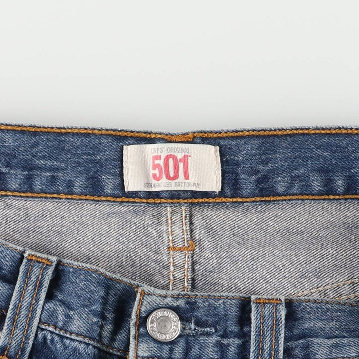 Levi's 501 straight denim pants for men, size W34 cotton blue type Vintage Second Hand