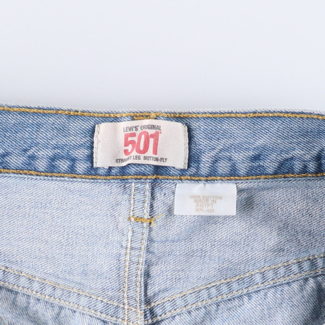 Levi's 501 straight denim pants for men, size W36 cotton Blue type light blue Vintage Second Hand