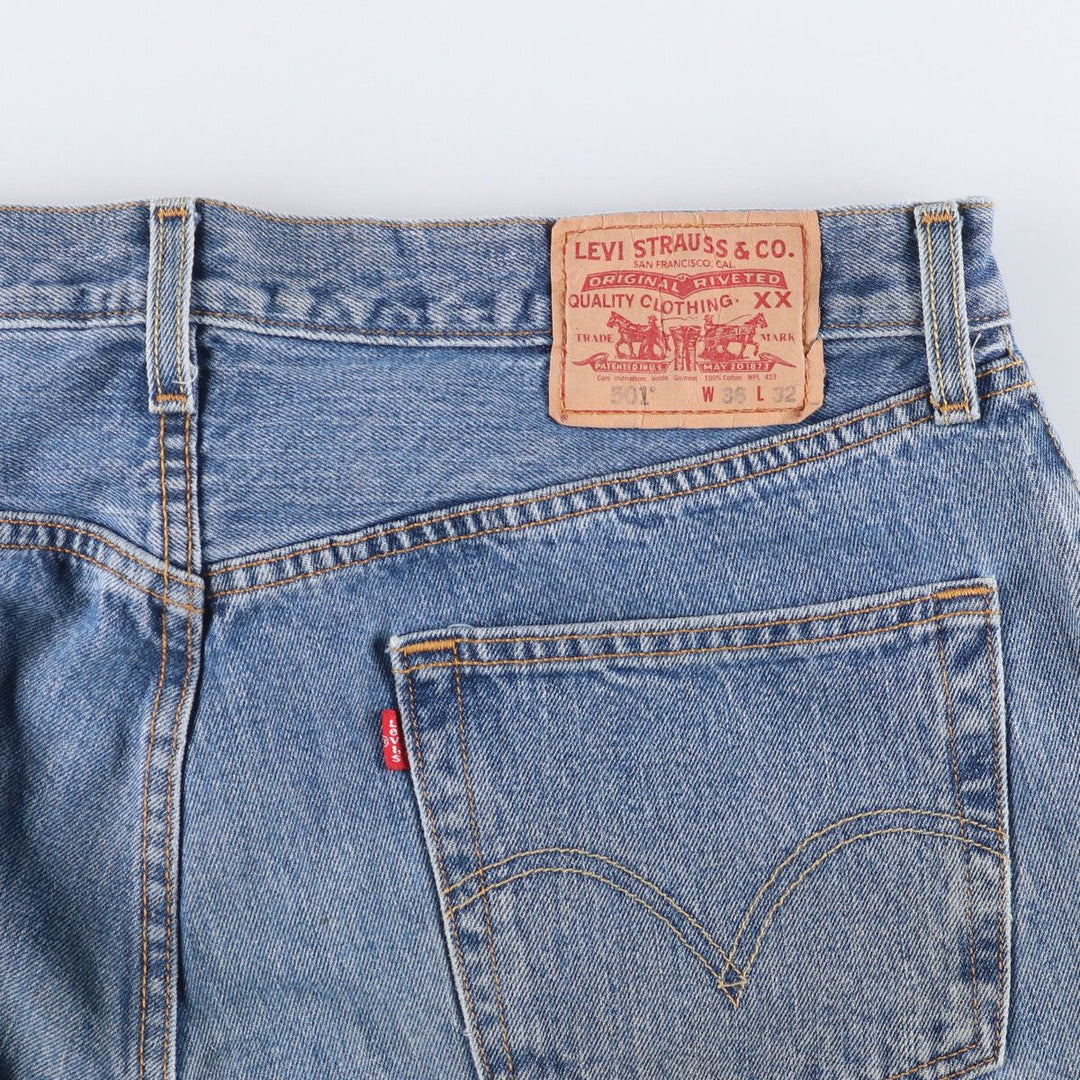 Levi's 501 straight denim pants for men, size W37 cotton blue type Vintage Second Hand