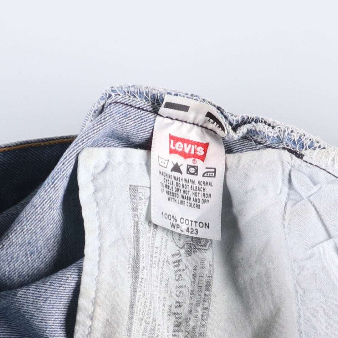 Levi's 501 straight denim pants for men, size W37 cotton blue type Vintage Second Hand