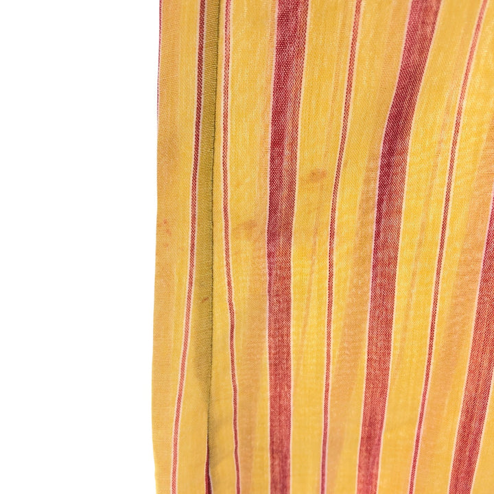 70'S FILENE'S Short Sleeve Striped Shirt, Men's M Size, Vintage polyester yellow type Vintage Second Hand