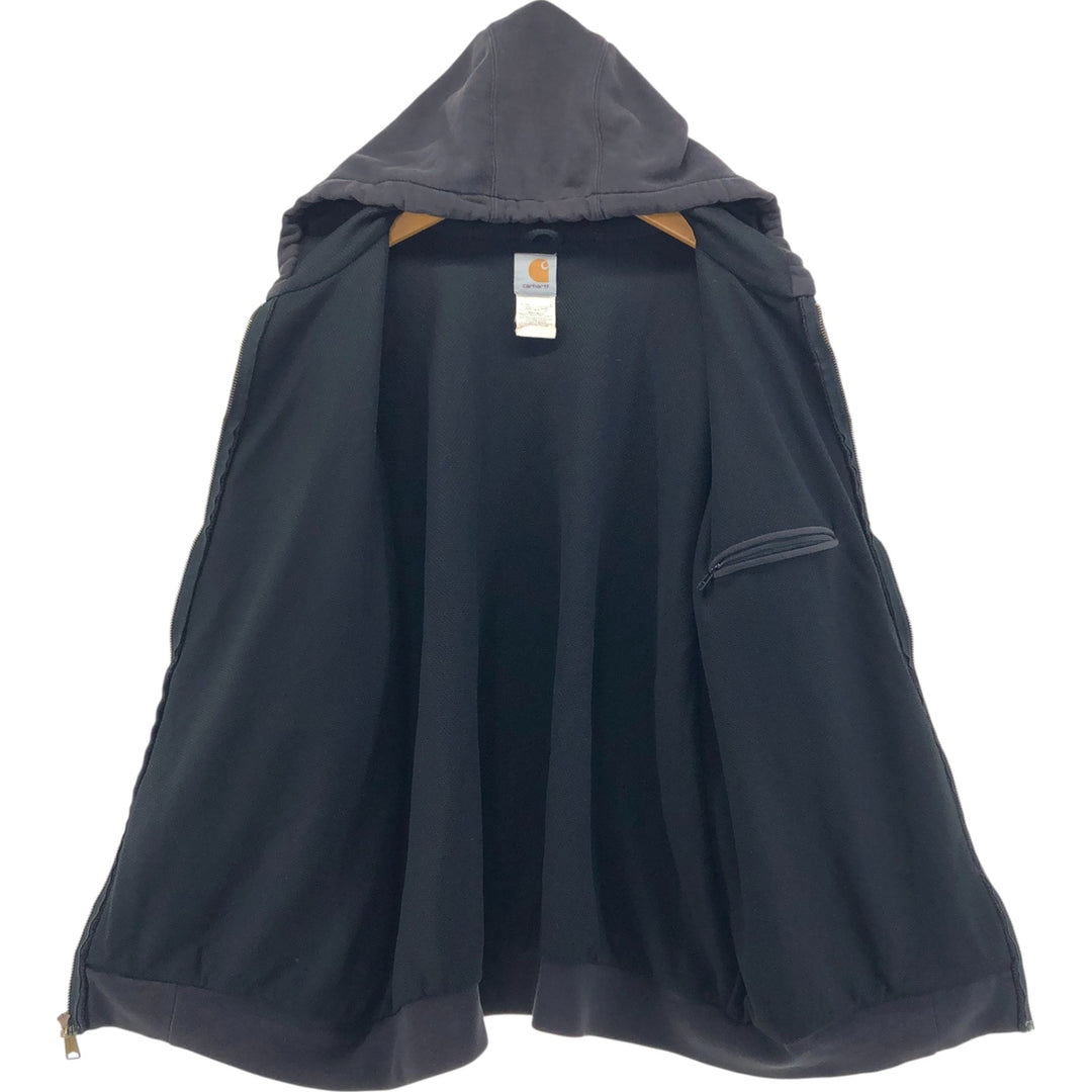 Carhartt Thermal Liner Sweat Full Zip Hoodie Men's XL cotton black type Vintage Second Hand