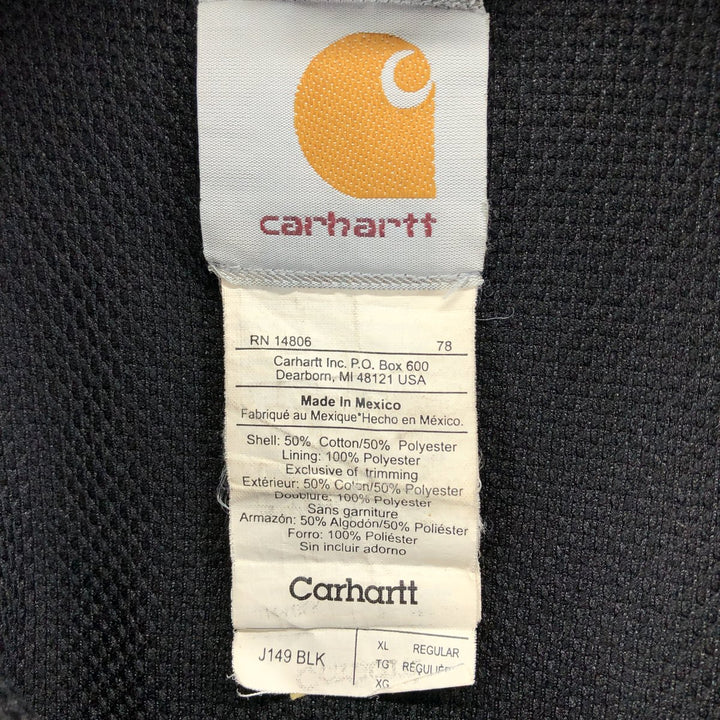 Carhartt Thermal Liner Sweat Full Zip Hoodie Men's XL cotton black type Vintage Second Hand