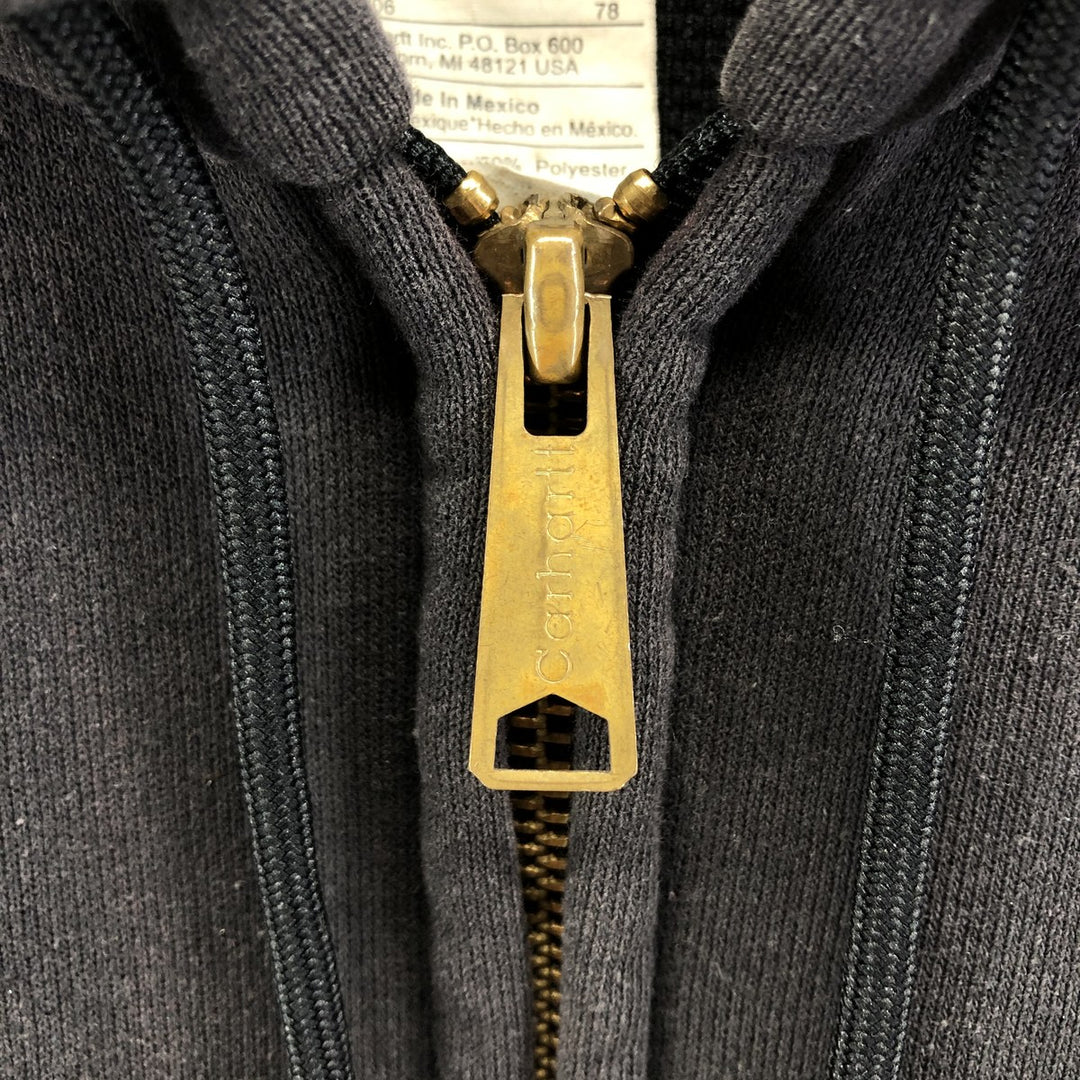 Carhartt Thermal Liner Sweat Full Zip Hoodie Men's XL cotton black type Vintage Second Hand