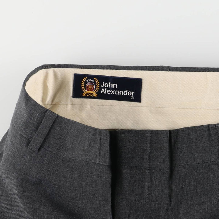 JOHN ALEXANDER slacks wide pants made in USA men's w36 equivalent unclear gray type Vintage Second Hand