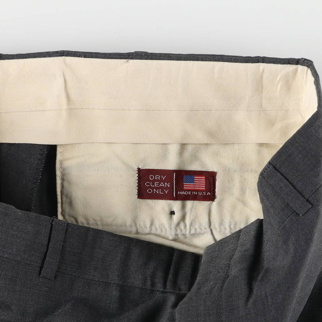 JOHN ALEXANDER slacks wide pants made in USA men's w36 equivalent unclear gray type Vintage Second Hand